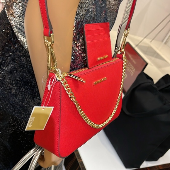 MICHAEL KORS 
JST Leather Crossbody XBody Shoulder Bag + Card Holder Boxed Set - Picture 3 of 16